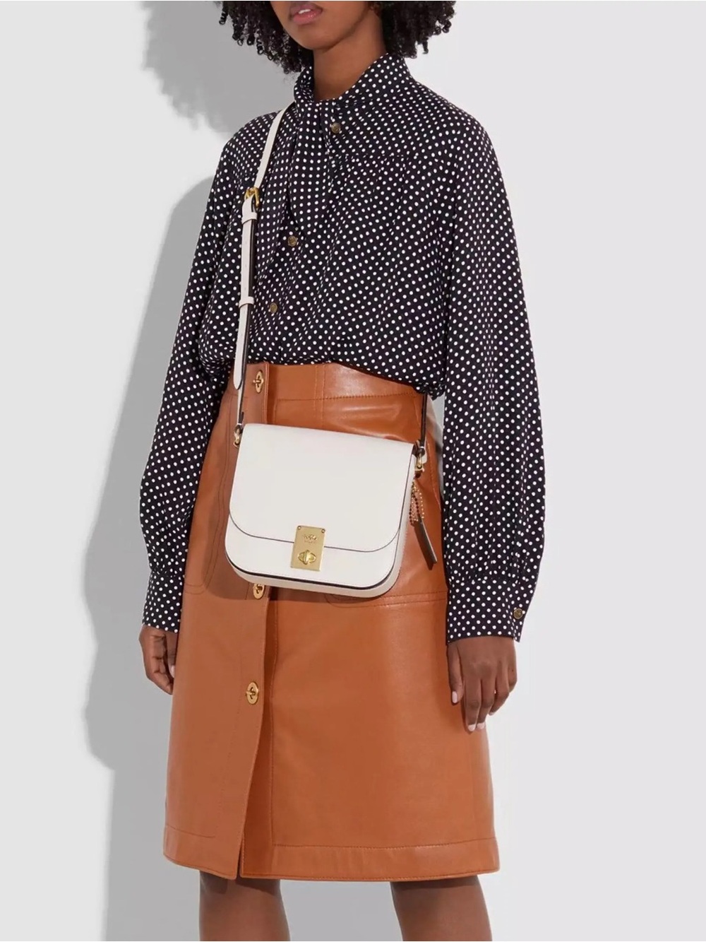 ‼️Coach Hutton Saddle Leather Crossbody Bag